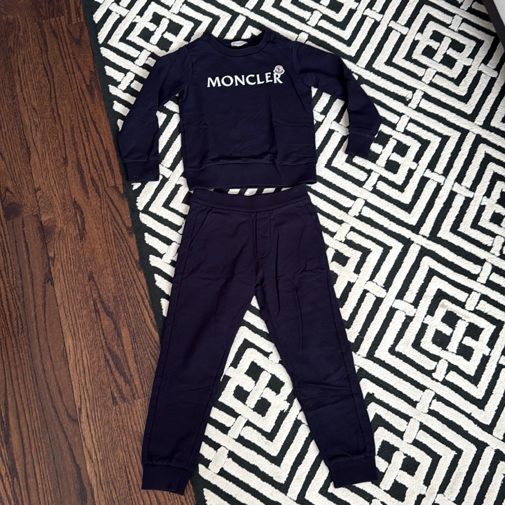 Moncler kids sweatsuit navy